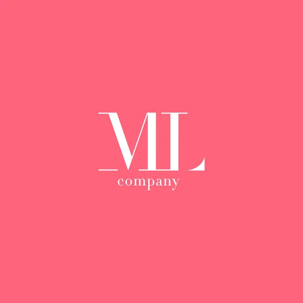M & L brev företagslogotyp — Stock vektor