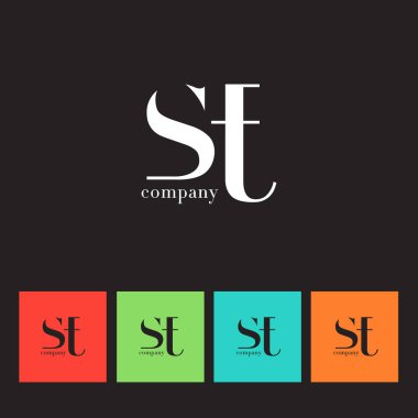 S ve T harfi şirket logosu 