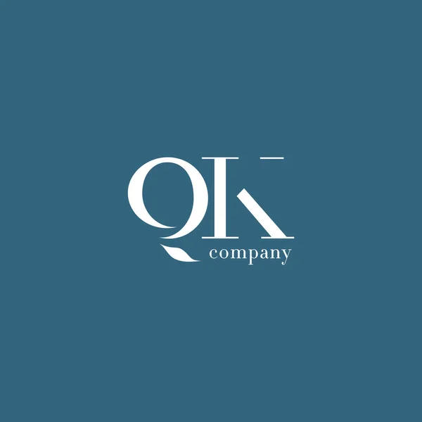 Logotipo de la empresa Q & K Letter — Archivo Imágenes Vectoriales