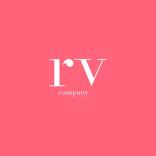 R & V Letter Company Logo — Stock Vector