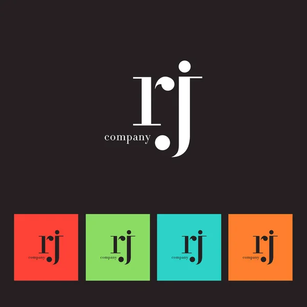 Логотип компанії R & J Letter — стоковий вектор