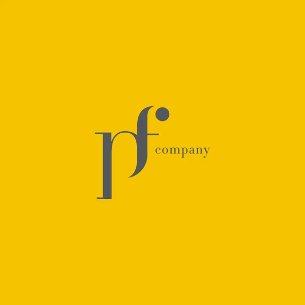 P & F Letter Company Logo — Stock Vector