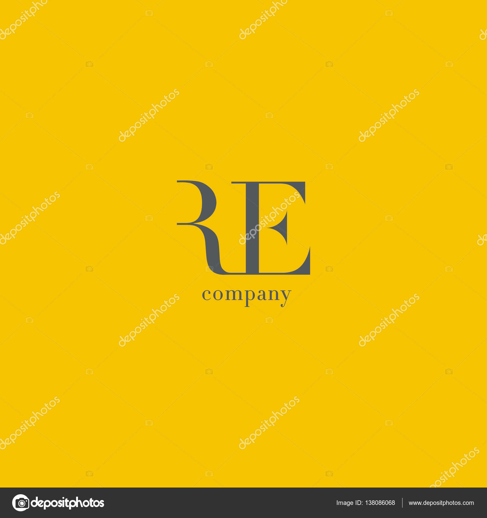 R E Letter Company Logo Stock Vector C Brainbistro 138086068