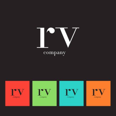 R ve V harfi şirket logosu 