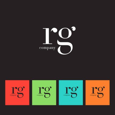 R ve G harfi şirket logosu 