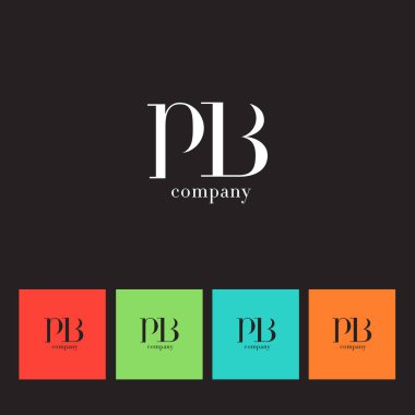 P ve B harfi şirket logosu 