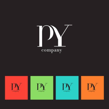 P ve Y harfi şirket logosu 