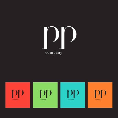 P ve P harfi şirket logosu 