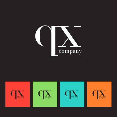 Q ve X harfi şirket logosu 
