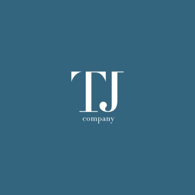 T ve J harfi şirket logosu 