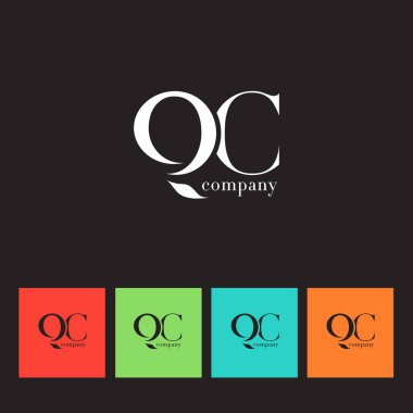 Q ve C harfi şirket logosu 