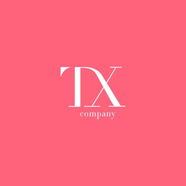 T ve X harfi şirket logosu 