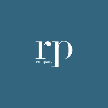 R ve P harfi şirket logosu 