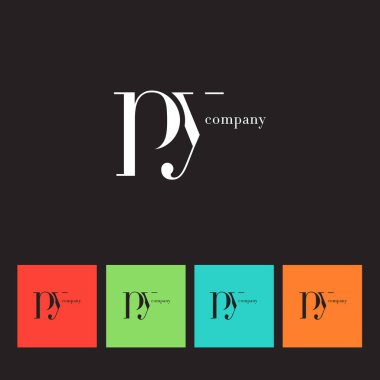 P ve Y harfi şirket logosu 