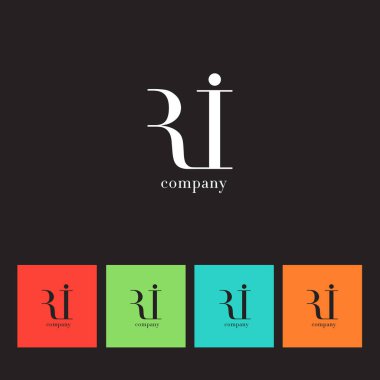 R ve şirket logosu mektup 