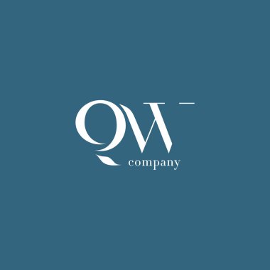 Q ve W harfi şirket logosu 
