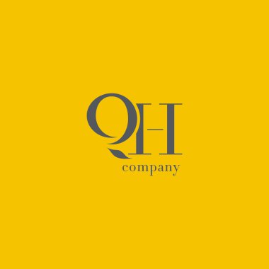 Q ve H harfi şirket logosu 