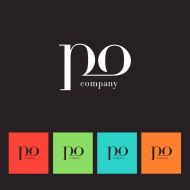P ve O mektup şirket logosu 