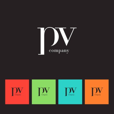 P ve V harfi şirket logosu 