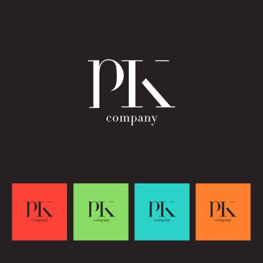 P ve K harfi şirket logosu 