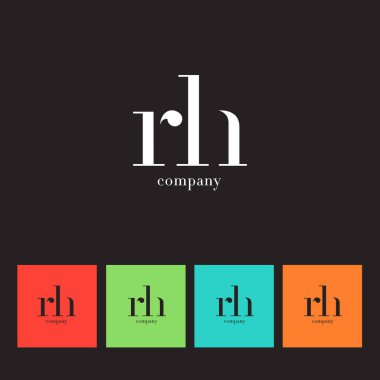 R ve H harfi şirket logosu 
