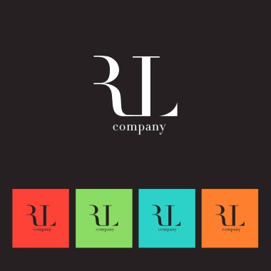 R ve L harfi şirket logosu 