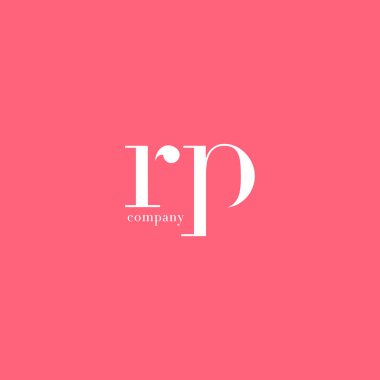 R ve P harfi şirket logosu 