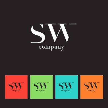 S ve W harfi şirket logosu 