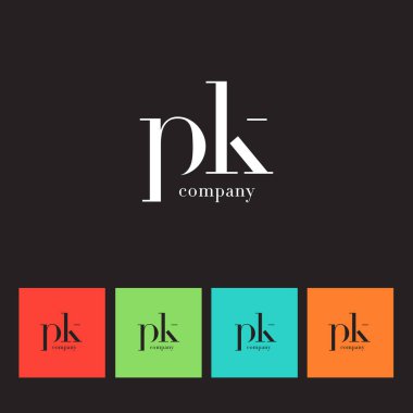 P ve K harfi şirket logosu 