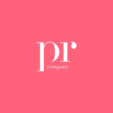 P ve R harfi şirket logosu 