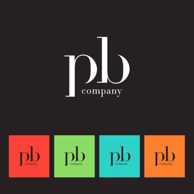 P ve B harfi şirket logosu 