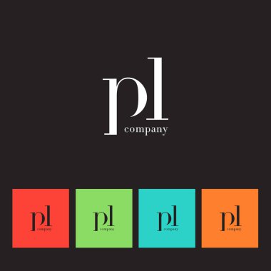 P ve L harfi şirket logosu 