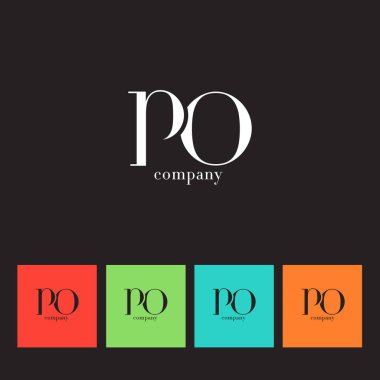P ve O mektup şirket logosu 