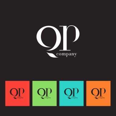 Q ve P harfi şirket logosu 