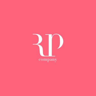 R ve P harfi şirket logosu 