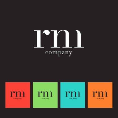R ve M harfi şirket logosu 