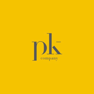 P ve K harfi şirket logosu 
