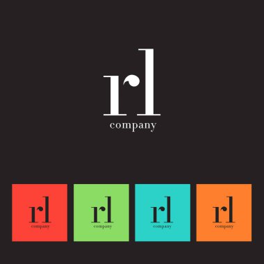 R ve L harfi şirket logosu 