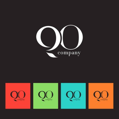Q ve O mektup şirket logosu 