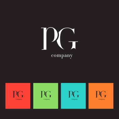 P ve G harfi şirket logosu 
