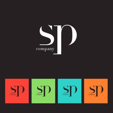 S ve P harfi şirket logosu 