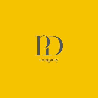 P ve D harfi şirket logosu 