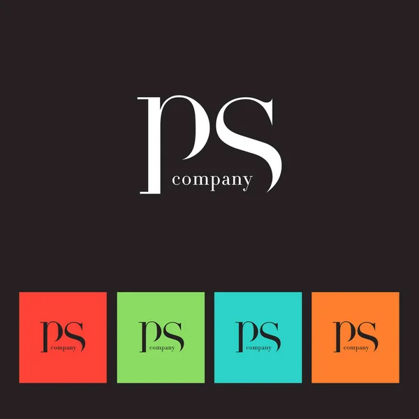 P ・ S 文字の会社のロゴ — ストックベクタ