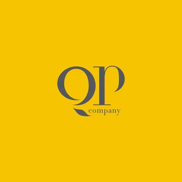 Q & P betű cég logója — Stock Vector