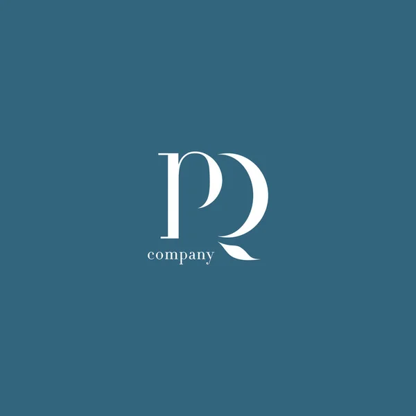 Logo aziendale P & Q Letter — Vettoriale Stock