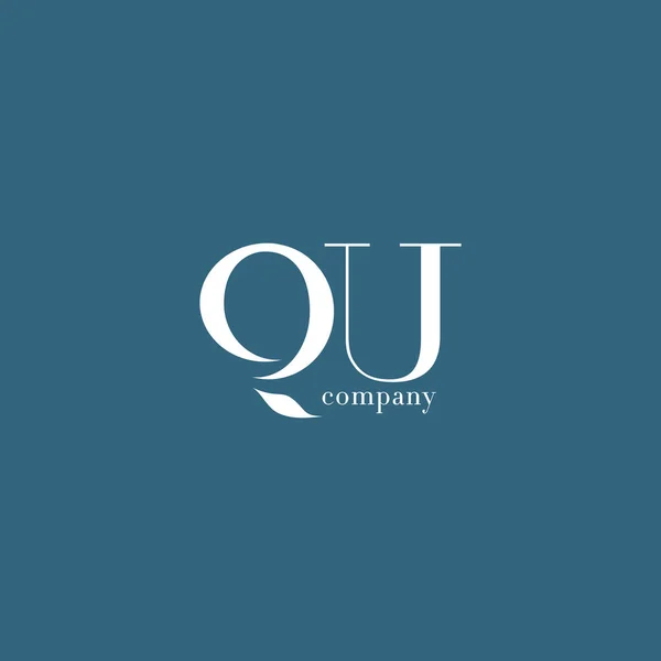 Logo Perusahaan Huruf Q & U - Stok Vektor