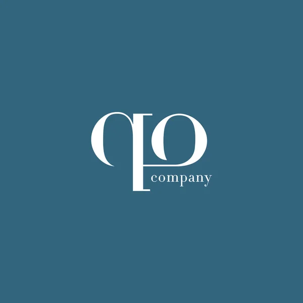 Q ・ O の手紙の会社のロゴ — ストックベクタ