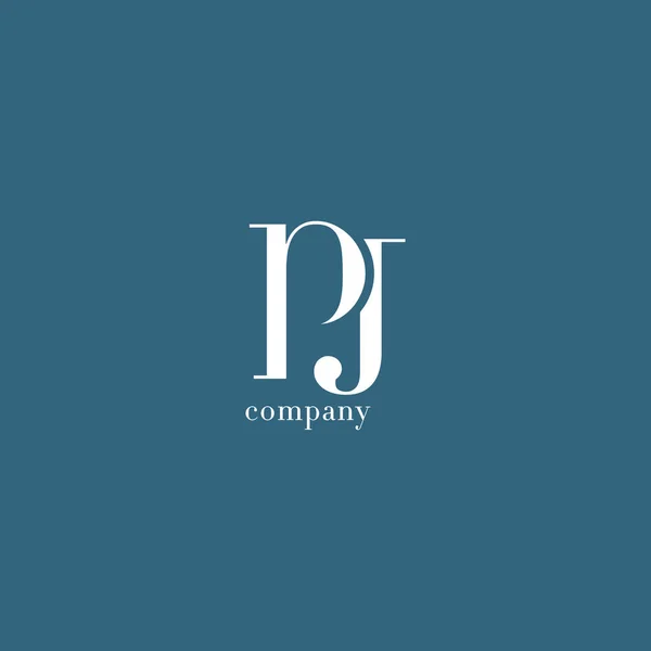 P & J Lettre Logo de l'entreprise — Image vectorielle