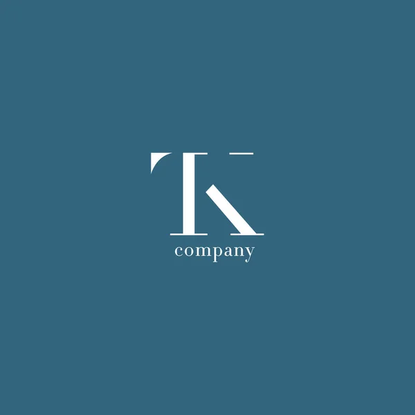 Logo aziendale T & K Letter — Vettoriale Stock