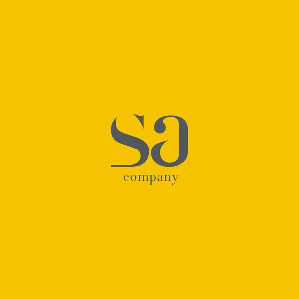 S & A Letter Company Logo — Stock Vector